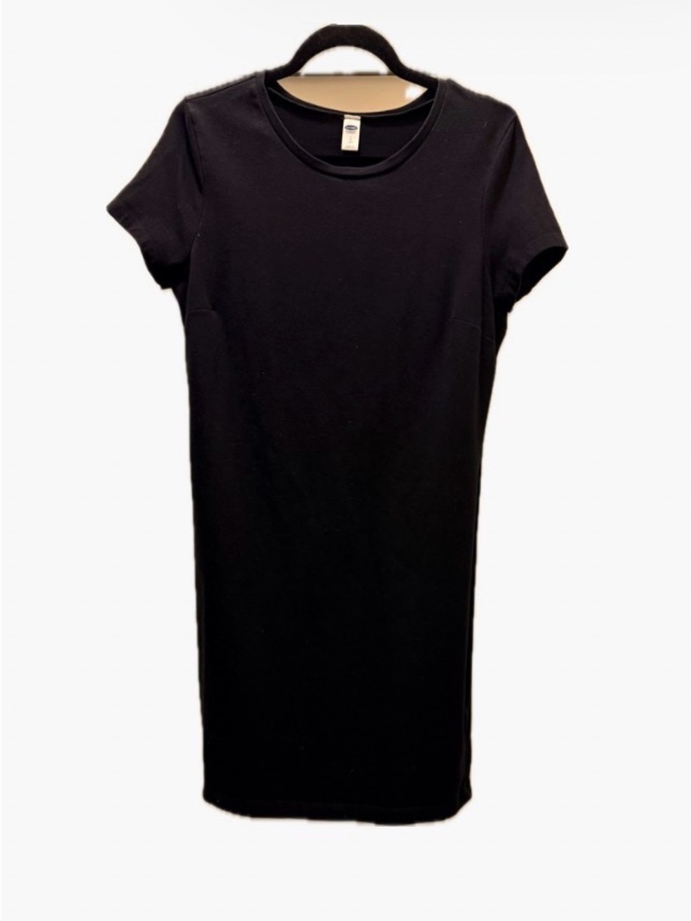 Old Navy Black Short-Sleeve Sheath Dress